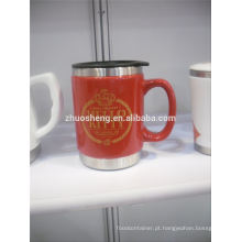 caneca cerâmica de alta demanda produtos com aço inoxidável base, cerâmica chalk caneca